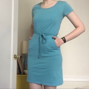 PACT Sky Blue Cotton dress, size medium